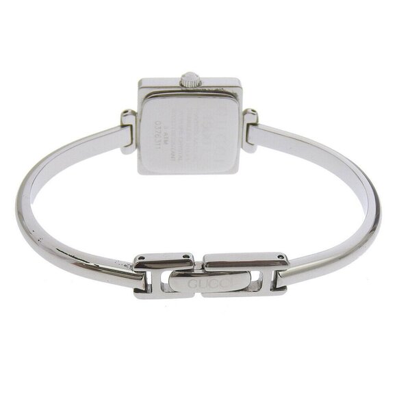 GUCCI Bangle watch Watches 1900L blackDial Stainless Steel Quartz Analog d... - Picture 6 of 13